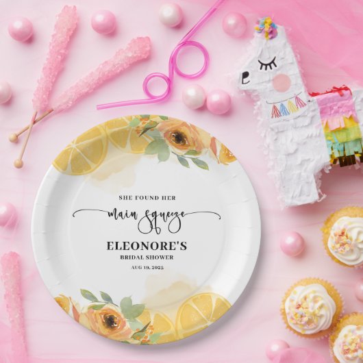 Ze vond haar knijp Vrijgezellenfeest Papieren Bordje (Feest)