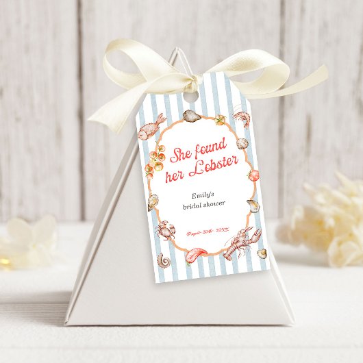 Ze Vond Haar Kreeft Kust Bruiloft Feest Cadeaulabel