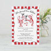 Ze vond haar kreeft Vrijgezellenfeest Kaart (Staand voorkant)