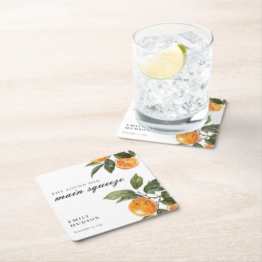 Ze vond haar Main Squeeze Bruidsfeest Kartonnen Onderzetters (Insitu)
