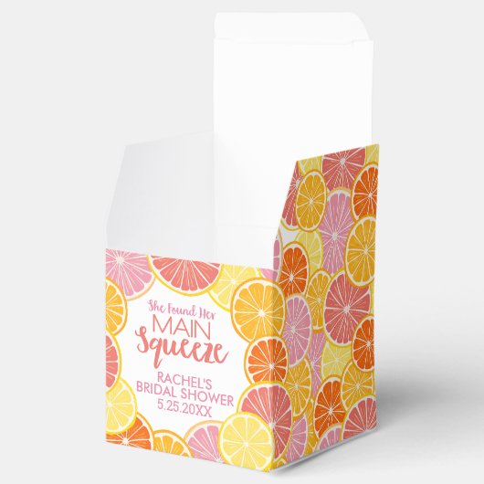 Ze vond haar Main Squeeze Bruidsmeisjes Bruiloft Bedankdoosjes (Geopend)