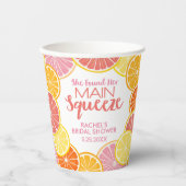 Ze vond haar Main Squeeze Bruidsmeisjes Bruiloft Papieren Bekers (Voorkant)