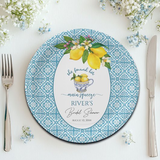 Ze vond haar Main Squeeze Bruidsmeisjesfeest Papieren Bordje