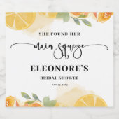 Ze vond haar Main Squeeze Bruidsmeisjesfeest Sparkling Wijnetiket (Enkel label)