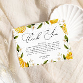 Ze vond haar Main Squeeze Citrus Bruiloftsfeest Bedankkaart