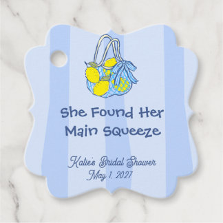 Ze vond haar Main Squeeze Favor-tas Bedankjes Labels