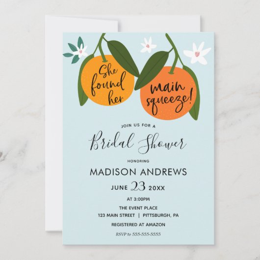 Ze vond haar Main Squeeze Vrijgezellenfeest Kaart (Voorkant)