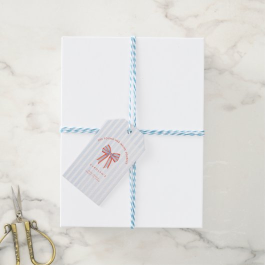 Ze vond haar Maine Squeeze Bruiloftsborrel Cadeaulabel (Met Touw)