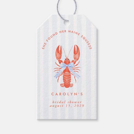 Ze vond haar Maine Squeeze Bruiloftsborrel  Cadeaulabel (Voorkant)