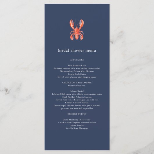 Ze vond haar Maine Squeeze Coastal Lobster Menu (Voorkant)