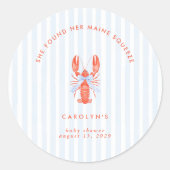 Ze vond haar Maine Squeeze kustkreeft Ronde Sticker (Voorkant)