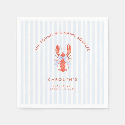 Ze vond haar Maine Squeeze kustkreeft Servet (Voorkant)