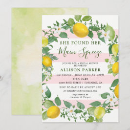 Ze vond haar Min Squeeze Lemon Bruiloftsfeest Kaart