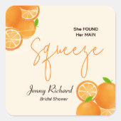Ze vond haar perfecte bruiloft Bridal Shower Vierkante Sticker (Voorkant)