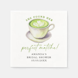 Ze vond haar perfecte matcha Bruids douche Servet