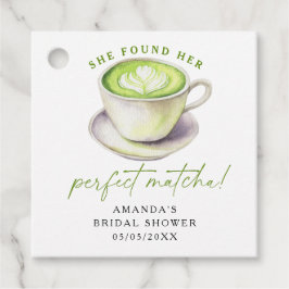 Ze vond haar perfecte matcha bruidsdouche bedankjes labels