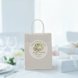 Ze vond haar perfecte Matcha Bruidsdouche Ronde Sticker