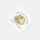 Ze vond haar perfecte Matcha Bruidsdouche Servet (Hoek)