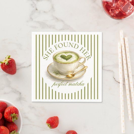Ze vond haar perfecte Matcha Bruidsdouche Servet (Insitu)