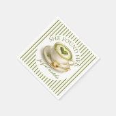 Ze vond haar perfecte Matcha Bruidsdouche Servet (Hoek)