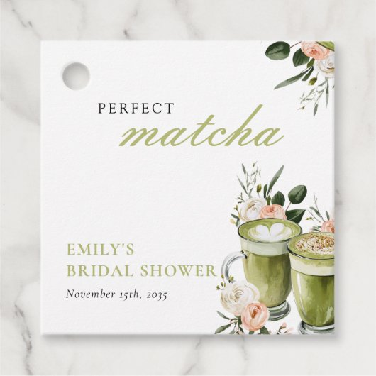 Ze Vond Haar Perfecte Matcha Bruidsuitnodiging Bedankjes Labels (Voorkant)