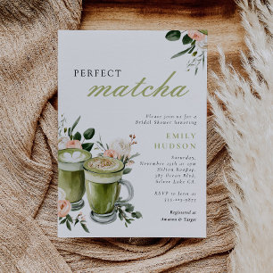 Ze Vond Haar Perfecte Matcha Bruidsuitnodiging Fee Kaart
