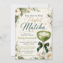Ze vond haar perfecte Matcha Bruidsuitnodiging