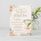 Ze vond haar perfecte Matcha Bruidsuitnodiging Kaart (Staand voorkant)