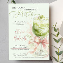 Ze Vond Haar Perfecte Matcha Bruidsuitnodiging
