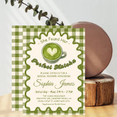Ze Vond Haar Perfecte Matcha Bruidsuitnodiging Kaart