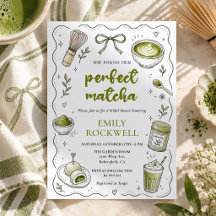 Ze vond haar perfecte Matcha Bruidsuitnodiging