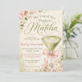 Ze vond haar perfecte Matcha Bruidsuitnodiging Kaart (Staand voorkant)