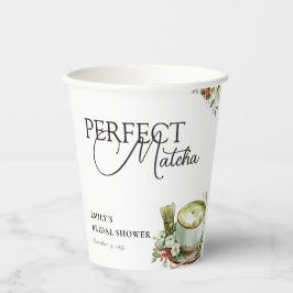 Ze Vond Haar Perfecte Matcha Bruidsuitnodiging Papieren Bekers