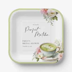 Ze Vond Haar Perfecte Matcha Bruidsuitnodiging Papieren Bordje