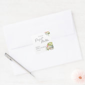 Ze Vond Haar Perfecte Matcha Bruidsuitnodiging Vierkante Sticker (Envelop)