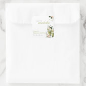 Ze Vond Haar Perfecte Matcha Bruidsuitnodiging Vierkante Sticker (Tas)