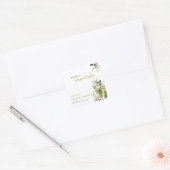 Ze Vond Haar Perfecte Matcha Bruidsuitnodiging Vierkante Sticker (Envelop)