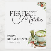 Ze Vond Haar Perfecte Matcha Bruidsuitnodiging Wijn Etiket (Enkel label)