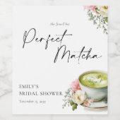 Ze Vond Haar Perfecte Matcha Bruidsuitnodiging Wijn Etiket (Enkel label)