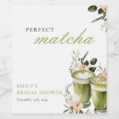 Ze Vond Haar Perfecte Matcha Bruidsuitnodiging Wijn Etiket (Enkel label)