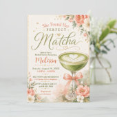 Ze vond haar perfecte Matcha Bruiloftsborrel Kaart (Staand voorkant)