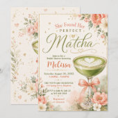 Ze vond haar perfecte Matcha Bruiloftsborrel Kaart (Voorkant / Achterkant)