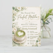 Ze vond haar perfecte Matcha Bruiloftsfeest Kaart (Staand voorkant)