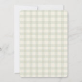Ze Vond Haar Perfecte Matcha Gingham Bruiloftsborr Kaart (Achterkant)
