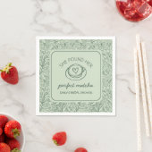 Ze vond haar perfecte Matcha groene bruidsdouche Servet (Insitu)