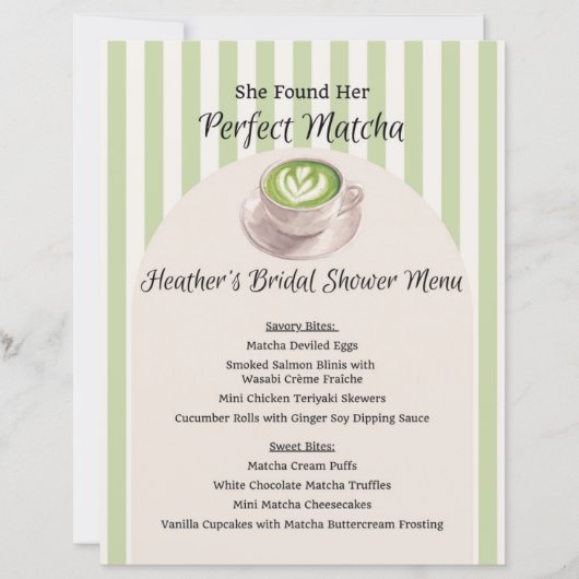 Ze Vond Haar Perfecte Matcha Menu (Voorkant)