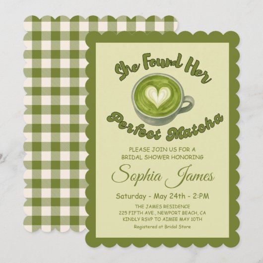 Ze vond haar perfecte matcha Vrijgezellenfeest Kaart (Voorkant / Achterkant)