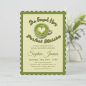 Ze vond haar perfecte matcha Vrijgezellenfeest Kaart (Staand voorkant)