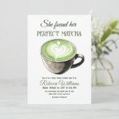 Ze vond haar perfecte Matcha Vrijgezellenfeest Kaart (Staand voorkant)