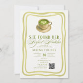 Ze vond haar perfecte Matcha Vrijgezellenfeest QR- Kaart (Voorkant)